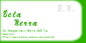 bela merra business card